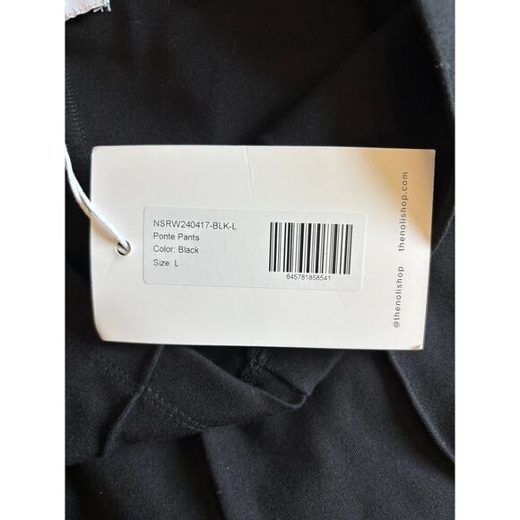 The Noli Shop Ponte Pants Black NWT Size Large - Picture 4 of 5